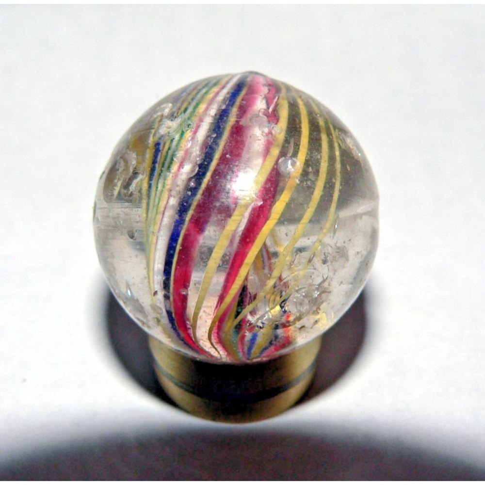 1'' BEAUTIFUL BIG 2 STRAND DIVIDED CORE SWIRL #108 GP